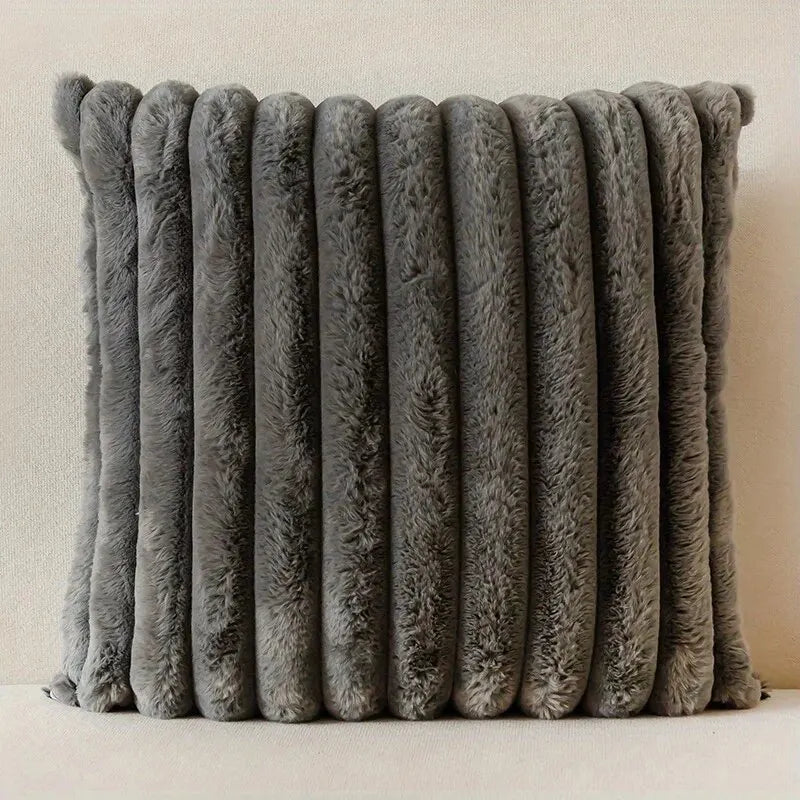Ribbed Corduroy Cushion Cover Gray
