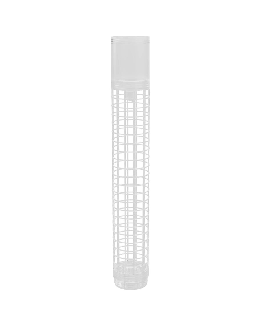 Self-watering moss pole, 14.6 in (37 cm) mesh with the water cup on top, on white