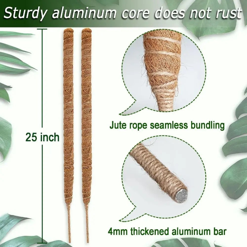Close-up of the coir cover, the jute rope and the aluminum core